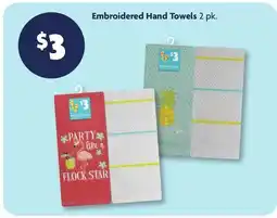 Family Dollar Embroidered Hand Towels offer