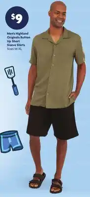 Family Dollar Men's Highland Originals Button Up Short Sleeve Shirts offer