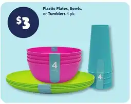 Family Dollar Plastic Plates, Bowls, or Tumblers offer