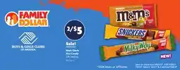 Family Dollar Mars Share Size Candy offer