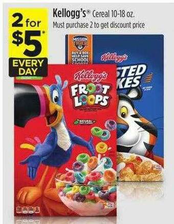 Dollar General Kellogg's Cereal offer