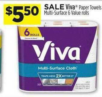 Dollar General Viva Paper Towels Multi-surface offer