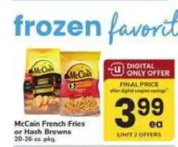 Safeway McCain French Fries or Hash Browns offer