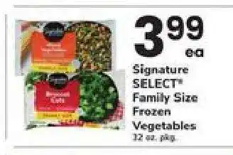 Signature SELECT Family Size Frozen Vegetables