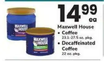 Safeway Maxwell House Coffee offer
