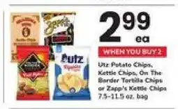 Safeway Utz Potato Chips, Kettle Chips, On The Border Tortilla Chips or Zapp's Kettle Chips offer