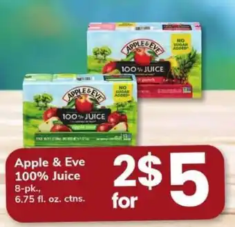 Safeway Apple & Eve 100% Juice offer