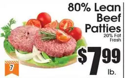 Supremo Foods Inc 80% Lean Beef Patties offer