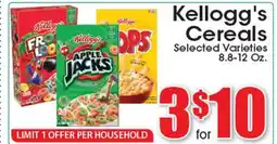 Supremo Foods Inc Kellogg's Cereals offer