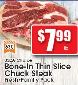 Supremo Foods Inc USDA Choice Bone-In Thin Slice Chuck Steak offer