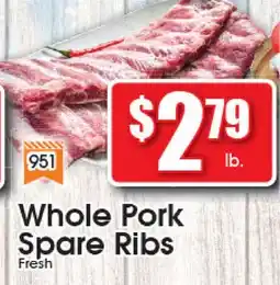 Supremo Foods Inc Whole Pork Spare Ribs offer