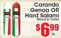 Supremo Foods Inc Carando Genoa OR Hard Salami offer
