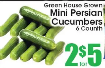Supremo Foods Inc Green House Grown Mini Persian Cucumbers offer