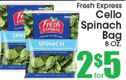 Supremo Foods Inc Fresh Express Cello Spinach Bag offer