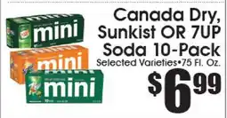 Supremo Foods Inc Canada Dry, Sunkist OR 7UP Soda offer