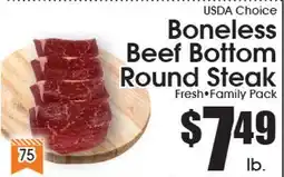 Supremo Foods Inc USDA Choice Boneless Beef Bottom Round Steak offer