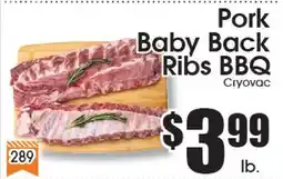 Supremo Foods Inc Pork Baby Back Ribs BBQ offer