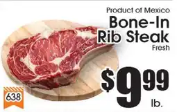 Supremo Foods Inc Product of Mexico Bone-In Rib Steak offer