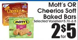 Supremo Foods Inc Mott's OR Cheerios Soft Baked Bars offer