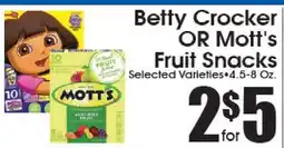 Supremo Foods Inc Betty Crocker OR Mott's Fruit Snacks offer