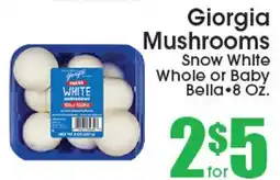 Supremo Foods Inc Georgia Mushrooms Snow White Whole or Baby Bella offer