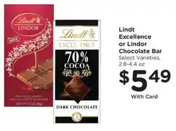 Kroger Lindt Excellence or Lindor Chocolate Bar offer