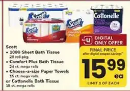 Safeway Scott or Cottonelle Bath Tissue offer