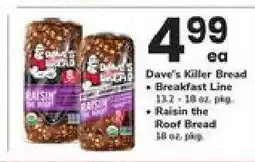 Safeway Dave's Killer Bread offer