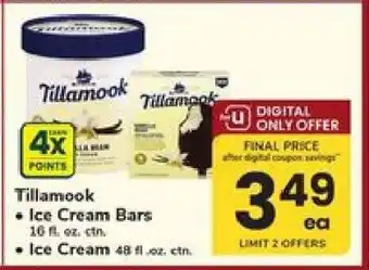 Safeway Tillamook Ice Cream offer