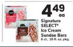 Safeway Signature SELECT Ice Cream Sundae Bars offer