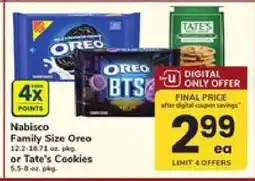 Safeway Nabisco Family Size Oreo or Tate's Cookies offer