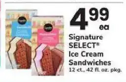 Safeway Signature SELECT Ice Cream Sandwiches offer