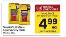 Safeway Snyder's Pretzels Mini Variety Pack offer