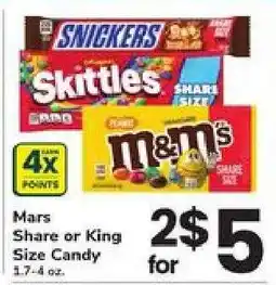 Safeway MARS Share or King Size Candy offer