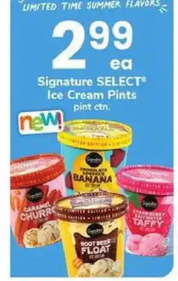 Safeway Signature SELECT Ice Cream Pints offer