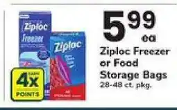 Safeway Ziploc Freezer or Food Storage Bags offer