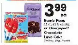 Safeway Bomb Pops or Overjoyed Chocolate Lava Cake offer