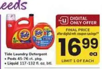 Safeway Tide Laundry Detergent offer