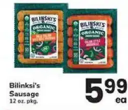 Safeway Bilinski's Sausage offer