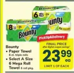 Safeway Bounty Paper Towel offer