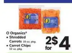 Safeway O Organics Shredded Carrots/Carrot Chips offer