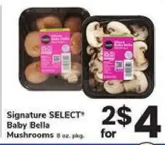 Safeway Signature SELECT Baby Bella Mushrooms offer