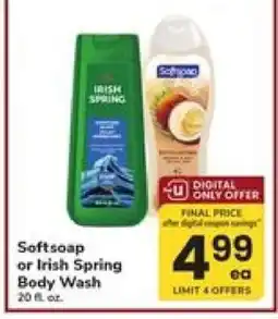 Safeway Softsoap or Irish Spring Body Wash offer