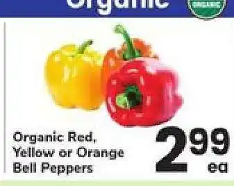 Safeway ORGANIC RED, YELLOW OR ORANGE BELL PEPPERS offer