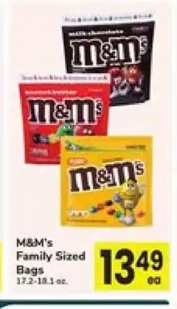 Safeway M&M's Family Sized Bags offer