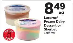 Safeway Lucerne Frozen Dairy Dessert or Sherbet offer