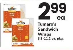 Safeway Tumaro's Sandwich Wraps offer