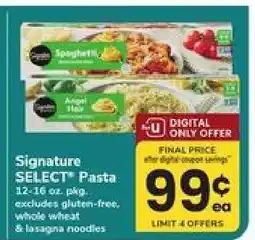 Safeway Signature Select Pasta offer