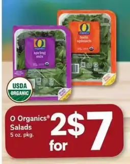 Safeway O Organics Salads offer