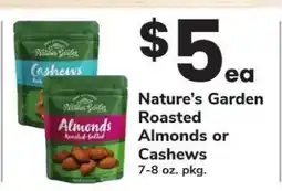 Safeway Nature’s Garden Roasted Almonds or Cashews offer